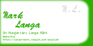 mark langa business card