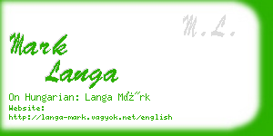 mark langa business card
